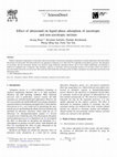 Research paper thumbnail of Effect of ultrasound on liquid phase adsorption of azeotropic and non-azeotropic mixture