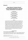 Research paper thumbnail of Paper-Based, Computer-Based, and Combined Data-Driven Learning Using a Web-Based Concordancer