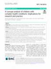 Research paper thumbnail of A concept analysis of children with complex health conditions: implications for research and practice