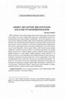 Research paper thumbnail of AHMET ARVASİ’NİN MİLLİYETÇİLİK ANLAYIŞI VE NEOPERENNİALİZM