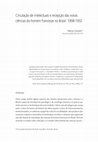 Research paper thumbnail of Circulação de intelectuais e recepção das novas ciências do homem francesas no Brasil: 1908-1932