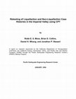 Research paper thumbnail of Retesting of Liquefaction and Non-Liquefaction Case Histories in the Imperial Valley using CPT