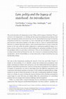 Research paper thumbnail of Law, polity and the legacy of statehood: An introduction