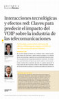 Research paper thumbnail of Interacciones tecnológicas y efectos red: Claves para predecir el impacto del VOIP sobre la industria de las telecomunicaciones