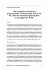 Research paper thumbnail of Die Instrumentalisierung partizipativer Öffentlichkeit durch die AfD bei der rheinland-pfälzischen Landtagswahl 2016