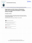 Research paper thumbnail of Hugo Grotius and the Century of Revolution, 1613-1718: Transnational Reception in English Political Thought