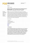 Research paper thumbnail of Review: Michael V. Angrosino (1998). Opportunity House: Ethnographic Stories of Mental Retardation