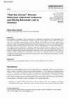 Research paper thumbnail of “Call the witness”: Romani Holocaust related art in Austria and Marika Schmiedt’s will to memory