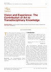 Research paper thumbnail of Vision and Experience: The Contribution of Art to Transdisciplinary Knowledge