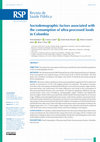 Research paper thumbnail of Sociodemographic factors associated with the consumption of ultra-processed foods in Colombia