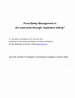 Research paper thumbnail of Food Safety Management in the cold chain through" expiration dating