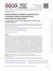 Research paper thumbnail of Genetic variation for mitochondrial function in the New Zealand freshwater snail Potamopyrgus antipodarum