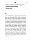 Research paper thumbnail of "COVID Sonrası Dünyayı yersiz yurtsuz bir ‘gözetimsel bakış’ üzerinden yeniden okumak"