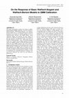 Research paper thumbnail of On the Response of Basic Walfisch-Ikegami and Walfisch-Bertoni Models to QMM Calibration