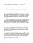 Research paper thumbnail of Explaining the Emergence of Superheroes in the 21 st Century