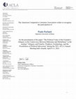 Research paper thumbnail of NOMINATIONS COMMITTEE CHAIR Jeffrey Sacks UC Riverside FINANCE COMMITTEE CHAIR