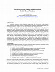 Research paper thumbnail of Interpretasi Metoda Magnetik Sebagai Penentuan Struktur Bawah Permukaan