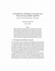 Research paper thumbnail of In Equilibrium: Schelling's focal points and choices among multiple equilibria