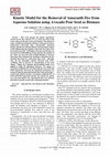 Research paper thumbnail of Kinetic Model for the Removal of Amaranth Dye from Aqueous Solution using Avocado Pear Seed as Biomass