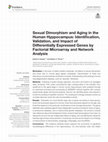 Research paper thumbnail of Sexual Dimorphism and Aging in the Human Hyppocampus: Identification, Validation, and Impact of Differentially Expressed Genes by Factorial Microarray and Network Analysis