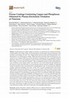 Research paper thumbnail of Porous Coatings Containing Copper and Phosphorus Obtained by Plasma Electrolytic Oxidation of Titanium