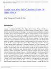 Research paper thumbnail of Language and the construction of difference