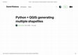 Research paper thumbnail of Python QGIS generating multiple shapefiles by Daniel Rubens Medium