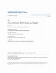 Research paper thumbnail of E-Government, the Citizen and Equity