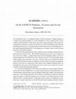 Research paper thumbnail of On the COVID-19 Pandemic: Economy and Vaccine Nationalism