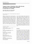 Research paper thumbnail of 2007 Temporal-variance-of-disturbance-did-not-affect-diversity-and-structure-of-a-marine-fouling-community-in-north-eastern-New-Zealand