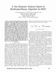 Research paper thumbnail of A Test Response Analyzer Based on Berlekamp-Massey Algorithm for BIST