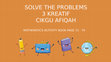 Research paper thumbnail of SOLVE THE PROBLEMS 3 KREATIF