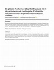 Research paper thumbnail of The genus Alchornea (Euphorbiaceae) in Antioquia, Colombia