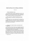 Research paper thumbnail of Health and Disease between Biology and Bioethics