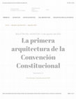 Research paper thumbnail of La primera arquitectura de la Convención Constitucional