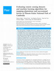 Research paper thumbnail of Evaluating remote sensing datasets and machine learning algorithms for mapping plantations and successional forests in Phnom Kulen National Park of Cambodia