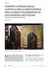 Research paper thumbnail of I DIPINTI LATERALI DELLA CAPPELLA DELLA PROVVIDENZA NELLA CHIESA PALERMITANA DI SAN GIUSEPPE DEI TEATINI Intervista al maestro Rodolfo Papa