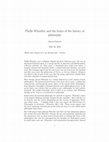 Research paper thumbnail of Phillis Wheatley and the limits of the history of philosophy