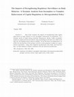 Research paper thumbnail of The Impacts of Strengthening Regulatory Surveillance on Bank Behavior: A Dynamic Analysis from Incomplete to Complete Enforcement of Capital Regulation in Microprudential Policy