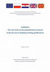 Research paper thumbnail of The role of the Sectoral Qualification Councils in the process of adapting existing qualifications