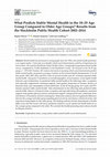 Research paper thumbnail of What Predicts Stable Mental Health in the 18–29 Age Group Compared to Older Age Groups? Results from the Stockholm Public Health Cohort 2002–2014