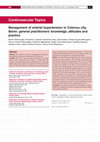 Research paper thumbnail of Management of arterial hypertension in Cotonou city, Benin: general practitioners’ knowledge, attitudes and practice