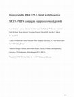 Research paper thumbnail of Biodegradable PBAT/PLA Blend with Bioactive MCPA-PHBV Conjugate Suppresses Weed Growth