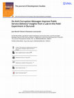 Research paper thumbnail of Do Anti-Corruption Messages Improve Public Service Delivery ? Insights from a Lab-in-the-Field Experiment in Burundi Do Anti-Corruption Messages Improve Public Service Delivery ? Insights from a Lab-in-the-Field Experiment in Burundi