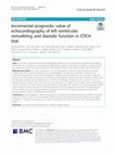 Research paper thumbnail of Incremental prognostic value of echocardiography of left ventricular remodeling and diastolic function in STICH trial