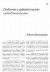 Research paper thumbnail of Gobierno y administración en la Constitución