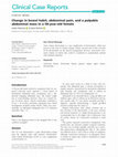 Research paper thumbnail of Change in bowel habit, abdominal pain, and a palpable abdominal mass in a 58-year-old female