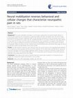 Research paper thumbnail of Neural mobilization reverses behavioral and cellular changes that characterize neuropathic pain in rats