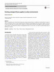 Research paper thumbnail of Existing ecological theory applies to urban environments