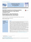 Research paper thumbnail of Association of growth and nutritional parameters with pulmonary function in cystic fibrosis: a literature review